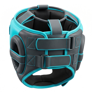 Protector de Cabeza de Cuero Vacuno para Boxeo, Casco de Sparring MMA, Protector de Cabeza para Artes Marciales, Protección Transpirable para las Mejillas, Transparente y de Lujo - Product Image 4