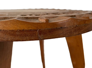 Hot Sale <b>Round</b> <b>Side</b> Wooden Hand Carved <b>Round</b> <b>Side</b> <b>Table</b> <b>Round</b> End Altar <b>Side</b> End <b>Table</b> Small Night Stand Bedside Living Room - Product Image 4
