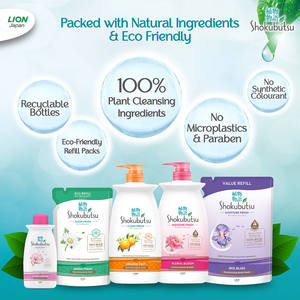 Combo Eco Refill Pack y Botella de 900g de Jabón Líquido Corporal Perfumado Shokubutsu Luxury, Blanqueador, Hidratante y Refrescante con Múltiples Aromas - Product Image 2