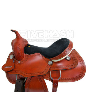 Selle Western en cuir de qualité supérieure pour l'équitation professionnelle et le travail à la ferme - Product Image 3