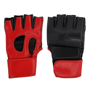 Vente directe d'usine, gants de MMA en cuir, demi-doigts, légers, écologiques, gants d'entraînement MMA - Product Image 1