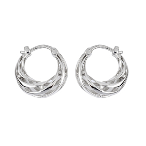 Authentic Bohemian Sterling Silver Hoop <b>Earrings</b> Handmade Artisan Ethnic Pattern Fashion Accessory for Everyday Wear - Product Image 4