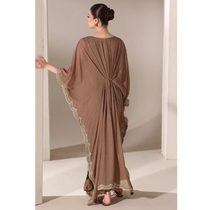 Vestido Kaftán de Chifón de Lujo para Mujer |   Vestido de Noche Elegante y Modesto con Bordado de Lentejuelas |   Suministro al por Mayor para Boutiques en el Medio Oriente - Product Image 4