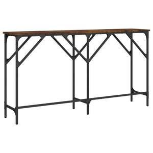 Table console étroite en bois d'ingénierie chêne fumé, élégante et peu encombrante - Product Image 6