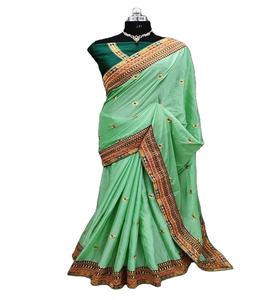 Tissu Dola Soie Saree Avec Dentelle Rich Blouse Designer Party Wear Tendance Ethnique Traditionnelle - Product Image 1