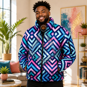 Heritage Masonic Regalia Men Long Winter Puffer <b>Jacket</b> Lightweight Waterproof Windproof Custom Sublimated Coat - Product Image 2