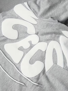 American Trendy Brand Solid Hooded Sweatshirt Sweatpants Set Men's Loose Casual Sportswear 2pcs Set Winter 100% Cotton Fleece - Product Image 5