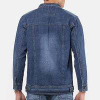 Veste en jean vintage bleue pour homme, coupe slim décontractée, en coton, style streetwear, à manches longues, manteau de camionneur pour homme, vente en gros