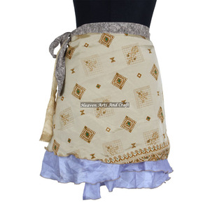 Nueva Llegada 2026: Minifalda de Seda Vintage India para Mujer, Hermosa Falda Corta de Seda Estilo Sari - Product Image 2