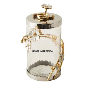 Scatola metallica decorativa in metallo e vetro con Design nuovo <span class=keywords><strong>Cherry</strong></span> Blossom - Product Image 2