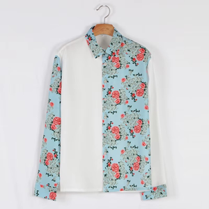 Comercio Transfronterizo, Aliexpress, Ebay, Camisas de Manga Larga Asimétricas Estampadas para Hombre, Estilo Europeo y Americano, Moda Casual - Product Image 2