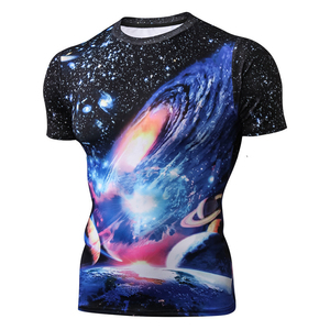 2026 Top Quality Men Sublimation Printing 100% Polyester Sports Workout Birthday Sublimation Latest Men's T-Shirts - Product Image 1