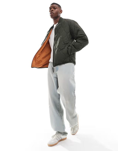 <b>Mens</b> Casual <b>Baseball</b> Collar Bomber <b>Jacket</b> Lightweight Zip Front Coat With Soft Lining Ribbed Trim And Comfortable Design - Product Image 2