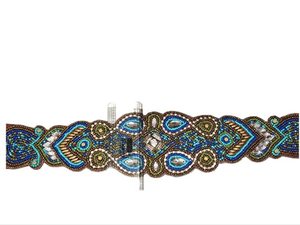 Ceinture décorative brodée avec des motifs artisanaux colorés pour le style des saris, des lehengas et des kurtis - Product Image 4
