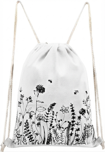 <b>Drawstring</b> Closure Type Canvas Fabric Eco-Friendly Large Capacity Unisex Beach Theme <b>Drawstring</b> <b>Backpack</b> Custom Logo Wholesale - Product Image 3