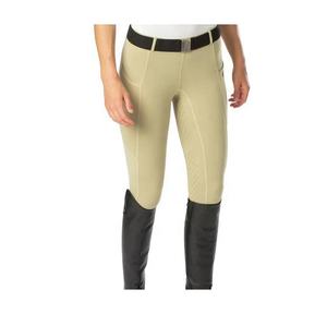 Pantalones de equitación de cintura alta para mujer con bolsillos para teléfono, pantalones largos de punto de nailon y elastano - Product Image 3