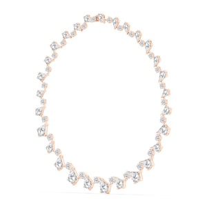 Collar de tenis con diamantes cultivados en laboratorio de corte redondo y en forma de cometa, joyería fina de alta gama - Product Image 2