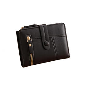 Petit portefeuille en cuir verni de haute qualité pour femmes, portefeuille fin tendance pour femmes et filles, porte-monnaie à fermeture éclair avec porte-cartes - Product Image 2