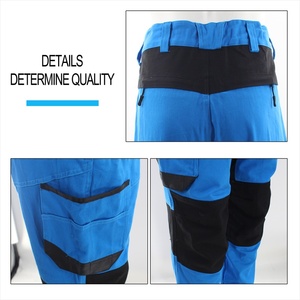 Customized Electrical Plumbing <b>Work</b> Wear Multi Pocket Men's Cargo <b>Pants</b> <b>Black</b> Trousers Woven Sweatpants - Product Image 5