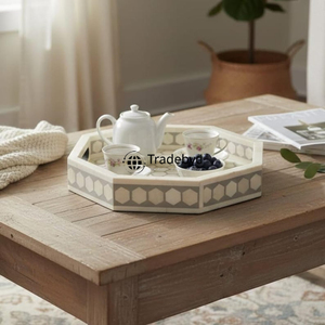 Sous-verre de luxe en os incrusté, accessoire décoratif haut de gamme pour café par Tradebyd - Product Image 2