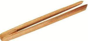 Pinces à aliments en bois d'acacia IBS de qualité supérieure, avec système de verrouillage, pour la cuisine, le barbecue et le service, couleur naturelle, lavage à la main uniquement, à prix avantageux - Product Image 4