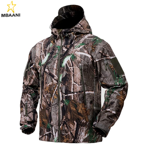 Hunting <b>Jacket</b> for Men Quiet Hunting Camouflage Clothing Hoodie <b>Camo</b> Coat Water-Repellent Windproof - Product Image 1