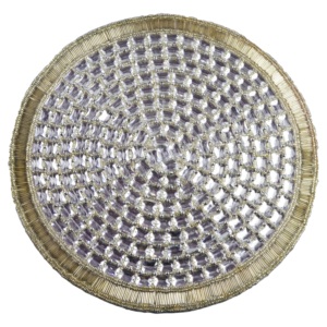 Shiny Design Rounded <b>Placemat</b> With Beads Design <b>for</b> Home Tableware Dinning <b>Table</b> Decor Party and Wedding Design Pads - Product Image 1