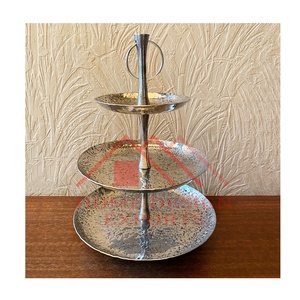 Latest Design Modern Nickel Plating <b>Cake</b> <b>Stands</b> Latest Solid Aluminium <b>3</b> <b>Tier</b> <b>Cake</b> <b>Stand</b> for Wedding Display Decorations - Product Image 1