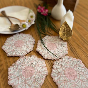 Eco-Friendly Luxury Art Beaded <b>Table</b> <b>Coasters</b> Protective Mats & Pads for Bars & <b>Tables</b> - Product Image 4