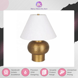 Worldwide Exporter Selling Hammered Metallic Aluminum <b>Night</b> Table Lamp – Luxury <b>Lighting</b> Solution for Home & Office Use on Sale - Product Image 2