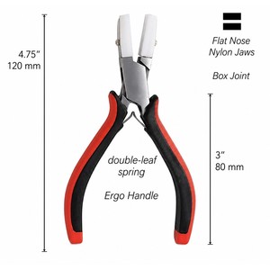 Alicates de Nylon Planos o Alicates de Punta Plana Ergonómicos que No Dañan las Superficies, Herramienta para Joyería ZetomedPro - Product Image 3