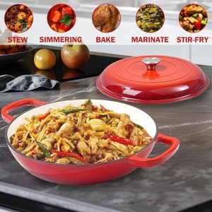 Cocotte hollandaise en acier épais de qualité supérieure, ensemble de casseroles émaillées résistantes à la rouille, casseroles en acier durables pour la cuisson - Product Image 6