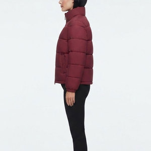 Chaqueta Acolchada Cálida para Mujer, Chaqueta Casual de Invierno con Forro Suave, Cierre Frontal Completo, Cuello Alto y Estilo Cómodo para Exteriores - Product Image 3
