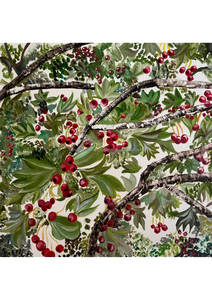 Tazón para Servir de Madera de Acacia con Bayas Rojas Invernales, Ecológico, Clásico y Elegante de 15 cm, para Decoración Festiva de Mesa y Uso Diario - Product Image 6