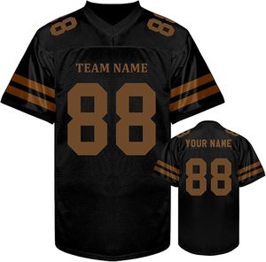 Custom American Football Jersey Men Teal 88 Heat-Transfer Mandarin Collar Mesh Breathable Short Sleeve Team OEM Service Front - Product Image 3