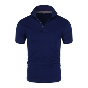 Vente en gros de polos pour hommes, décontractés, sportifs et professionnels, à manches courtes pour l'été, avec motif uni dans toutes les couleurs, en tissu tricoté - Product Image 4