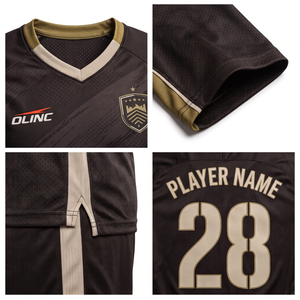 Ensemble de maillots de football personnalisés pour hommes - 100% polyester, séchage rapide, tricot interlock, sublimation, motif imprimé, entraînement en club, OEM - Product Image 4