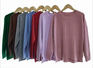 Suéter de punto para mujer, Jersey de punto de manga larga crudo de alta calidad, estilo informal, moda para mujer - Product Image 2