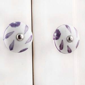 Tiradores de Cerámica Artesanales con Diseño Floral Morado para Gabinetes, Cajones, Cómodas, Muebles de Cocina y Armarios - Product Image 2