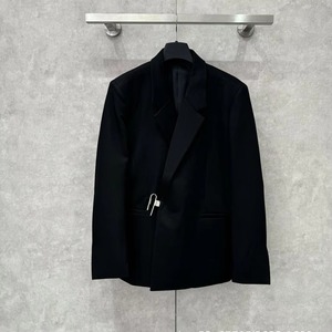 Veste de Costume Décontractée Homme LEDUO en Polyester Noir Coupe Ample Coupe-Vent Anti-Plis Style Américain Tissu Peigné Simple Boutonnage - Product Image 4