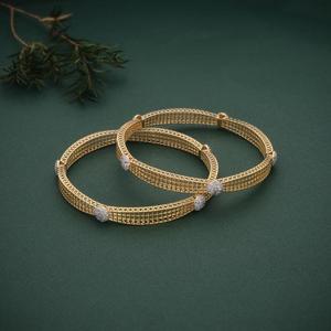 Brazalete de Lujo con Malla de Diamantes Cultivados en Laboratorio, Chapado en Oro, Diseño de Flores Agrupadas, Joyería Fina para Mujer, Regalo - Product Image 2