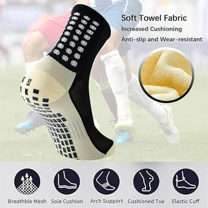Comfortable Spring Sports <b>Socks</b> <b>Black</b> And White Color Breathable Quick Dry Football Basketball Knee <b>Socks</b> For Sports - Product Image 6