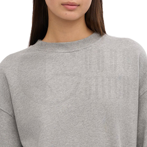 Sudadera Oversize de Cuello Redondo para Mujer, Casual, de Forro Polar, Manga Larga, Lisa, Personalizable, de Algodón - Product Image 2