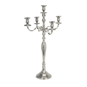 Metal Candle Holder European Luxury Modern Design <b>Retro</b> Romantic Silver Shiny Candle Holder Restaurant <b>Decoration</b> - Product Image 1