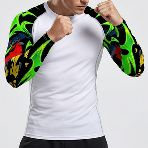 Custom Logo Rash Guard Athletic <b>Compression</b> Top Moisture Wicking Manufacturer - Product Image 4