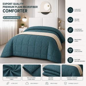 Juego de Edredón Sólido Liso de 200 GSM, Alta Demanda, Suave, Cómodo y Ligero, para Dormir en Casa o Hotel - Product Image 4