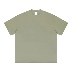เสื้อยืดคอกลมสีเขียวล้วนสำหรับผู้หญิง แขนสั้น ทรงหลวม ผ้าฝ้ายเจอร์ซีย์ ระบายอากาศได้ดี สวมใส่สบายทุกฤดูกาล รุ่นปี 2026 - Product Image 3