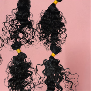 Extensions de cheveux humains vierges Remy de temple d'Inde du Sud, 10-32 pouces, en vrac, toutes couleurs, bruts non traités, fabricant, fournisseur OEM - Product Image 3