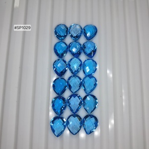โทแพซสีฟ้าธรรมชาติ รูปทรงเชคเกอร์คัท ขนาด 10.00x8.00 มม. เกรด 3A พลอยหลวม น้ำหนัก 50.06 กะรัต สีฟ้าอ่อน สำหรับทำเครื่องประดับตามสั่ง - Product Image 3