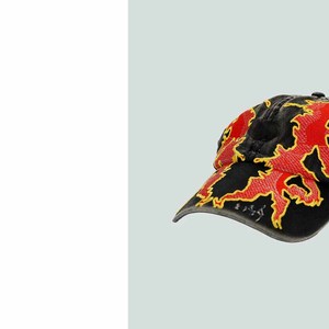Gorra de Béisbol Negra Unisex con Bordado de Dragón Rojo, Estilo Urbano de 6 Paneles, para Primavera/Verano, Talla 58-60CM - Product Image 5